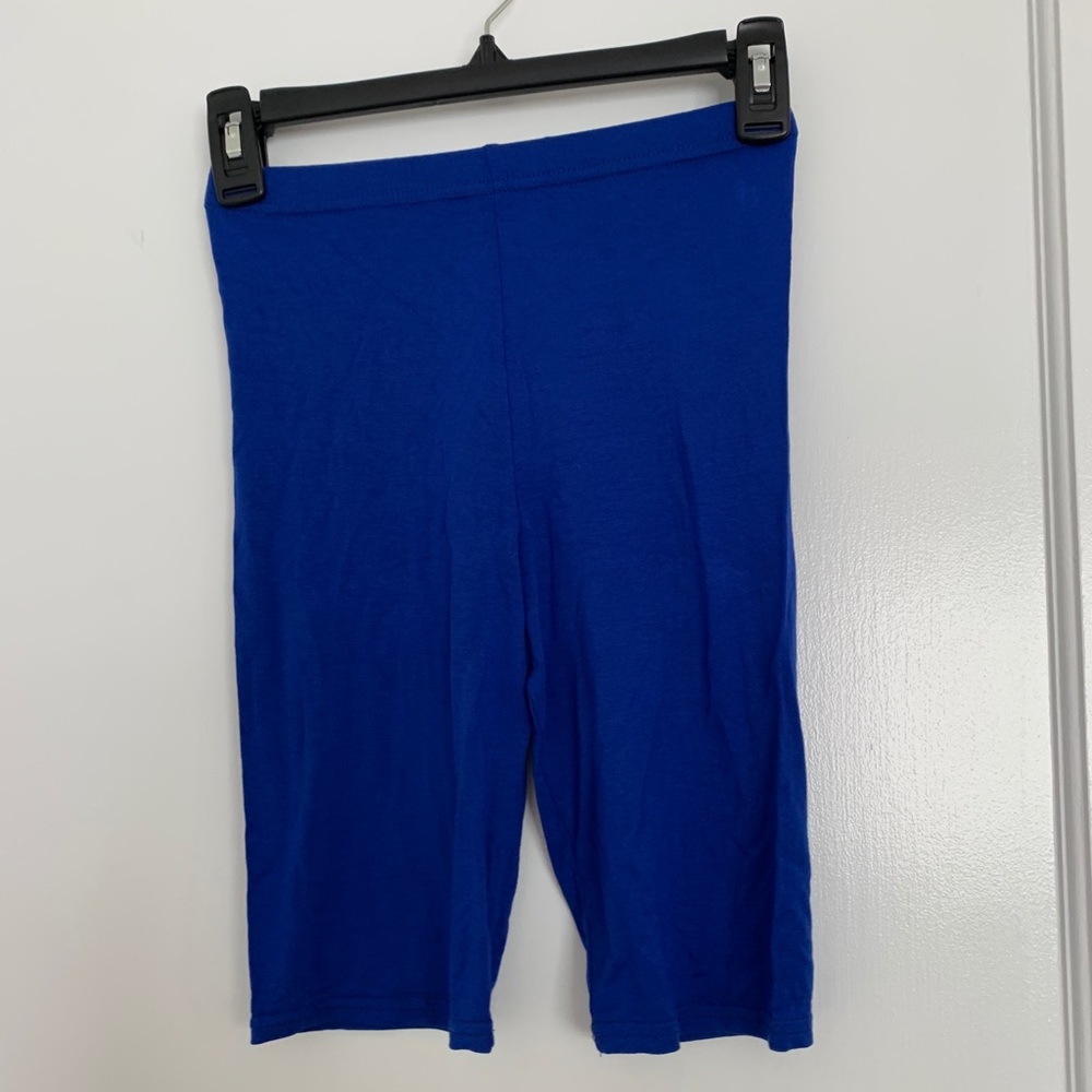Blue biker shorts